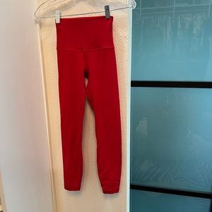 Lululemon Red Align 25” size 0